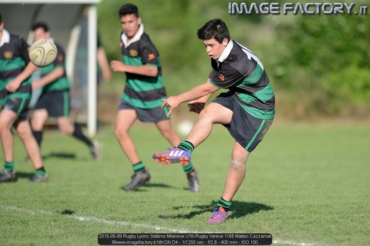 2015-05-09 Rugby Lyons Settimo Milanese U16-Rugby Varese 1185 Matteo Cazzamali